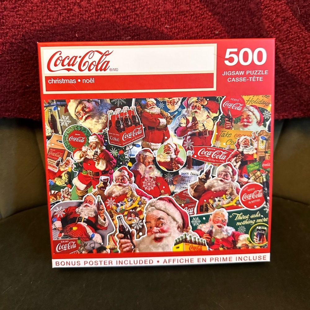 Coca Cola Santa Christmas 500pc Puzzle ~ UNOPENED!
